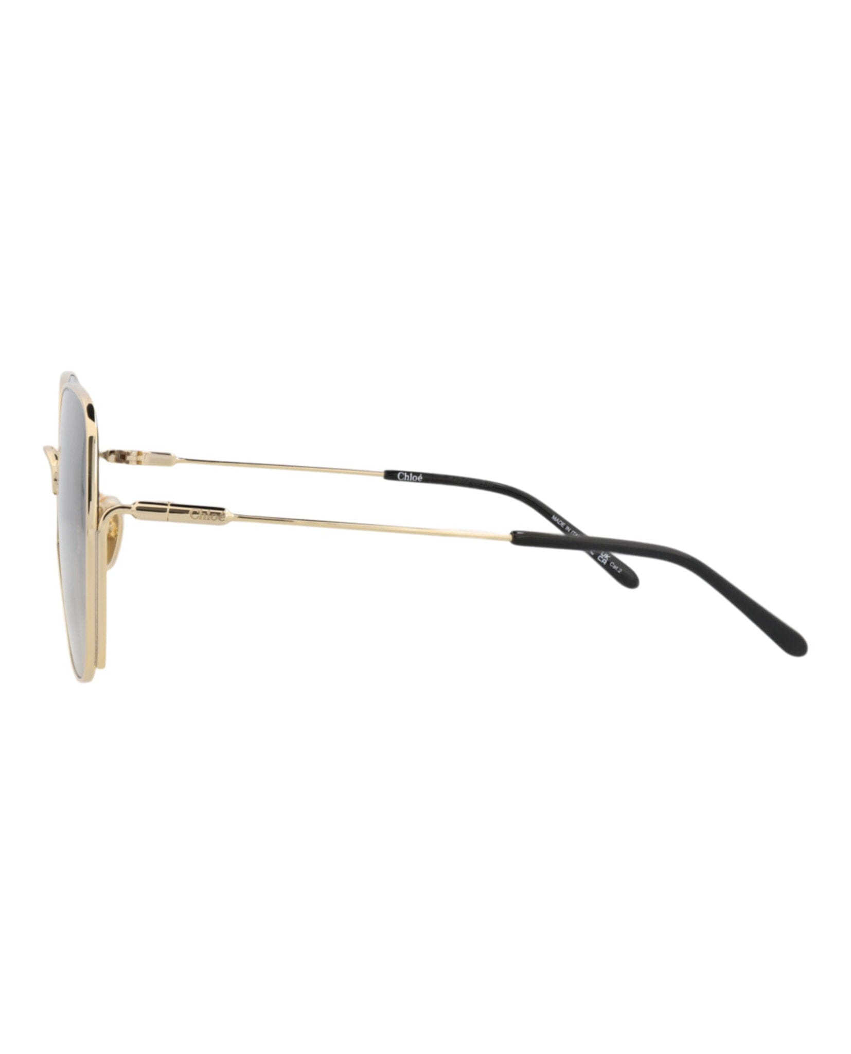 Fashion Chloé Womens Square/Rectangle Gold Gold Grey Fashion Designer Eyewear