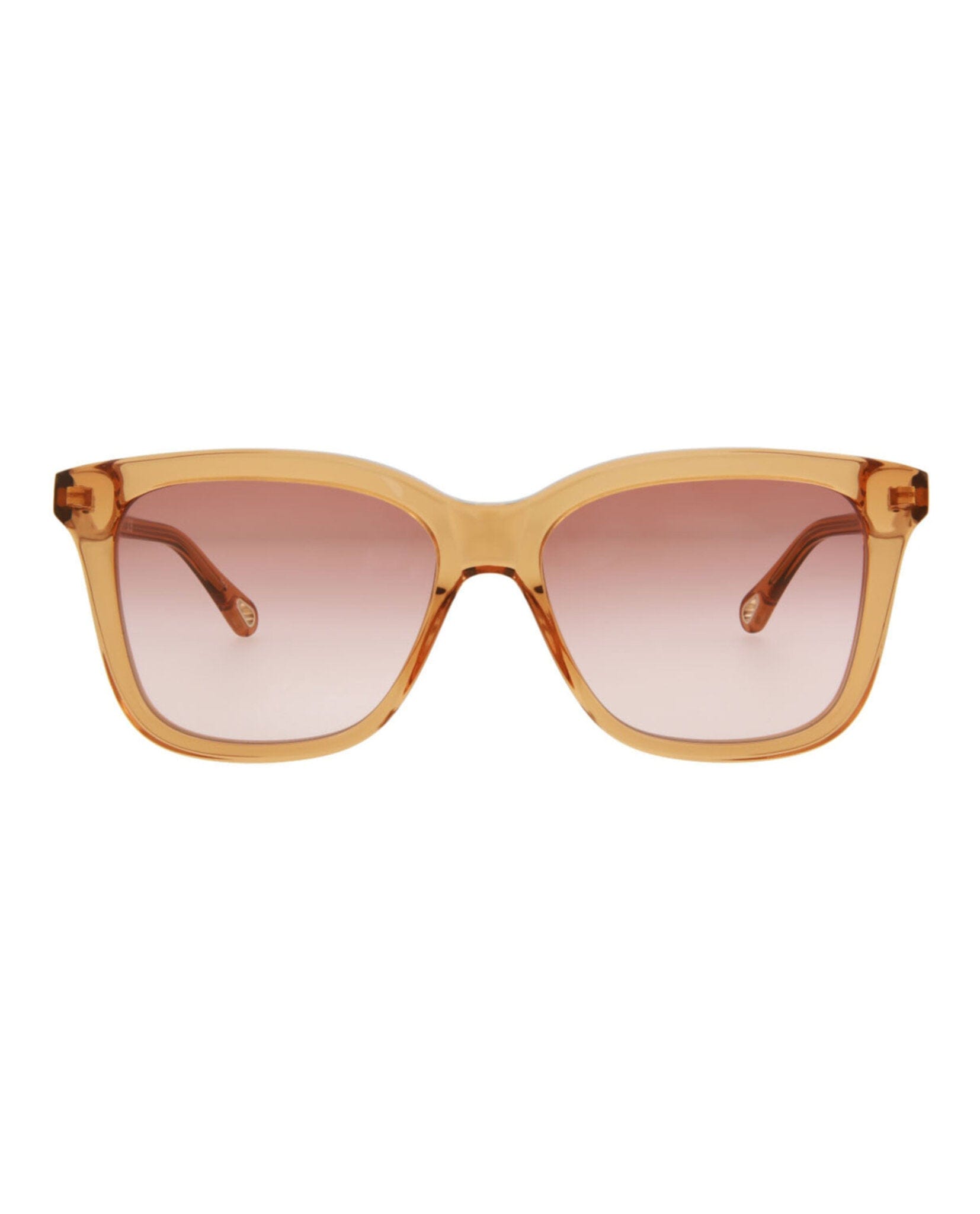 Fashion Chloé Womens Square/Rectangle Orange Orange Orange Fashion Designer Eyewear