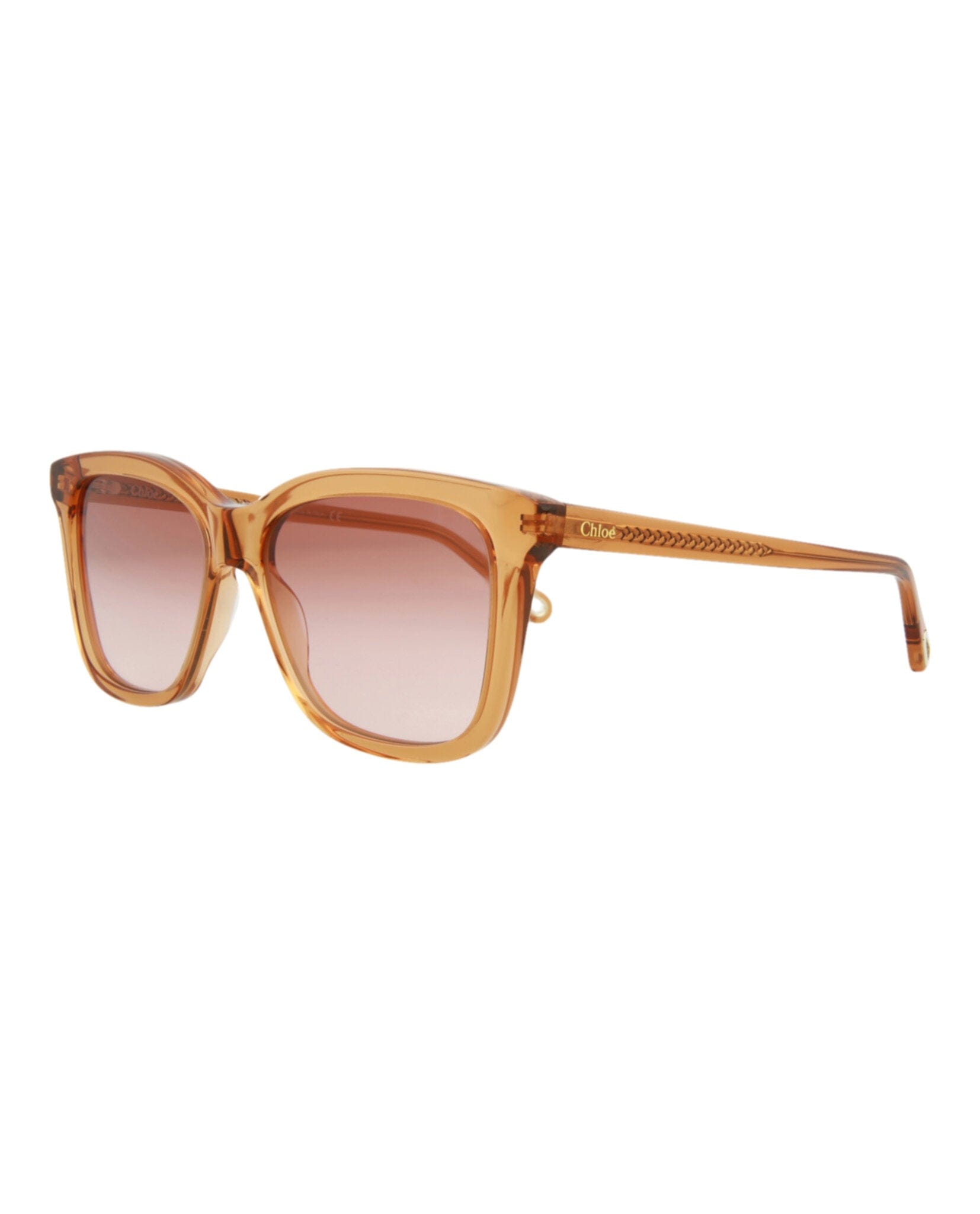 Fashion Chloé Womens Square/Rectangle Orange Orange Orange Fashion Designer Eyewear