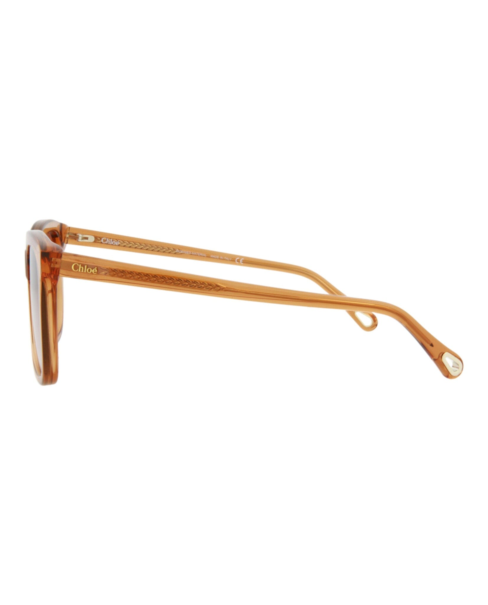 Fashion Chloé Womens Square/Rectangle Orange Orange Orange Fashion Designer Eyewear