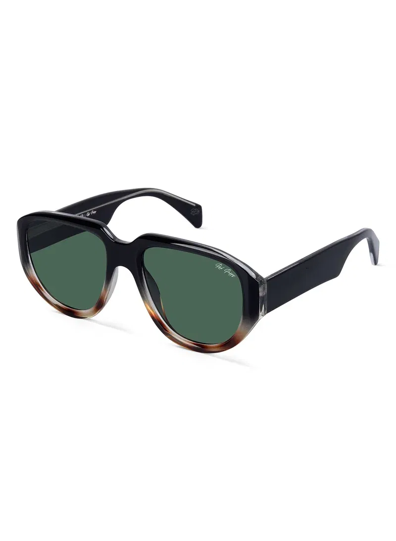 Woggles Red Pappy Lumivista Green Oversized Sunglasses | Best Price UAE
