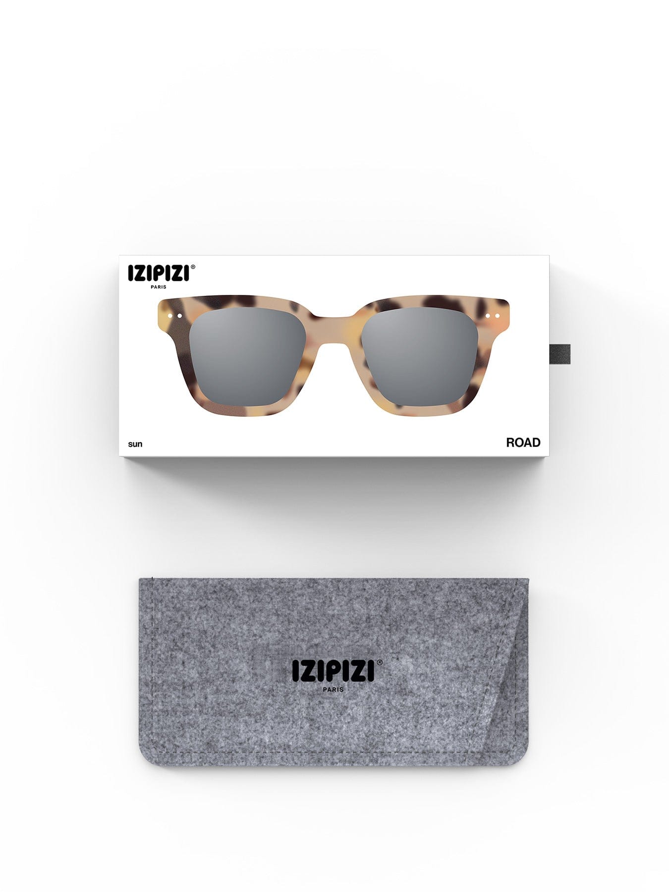 Izipizi Sun Road Rectangle Sunglasses Light Tortoise
