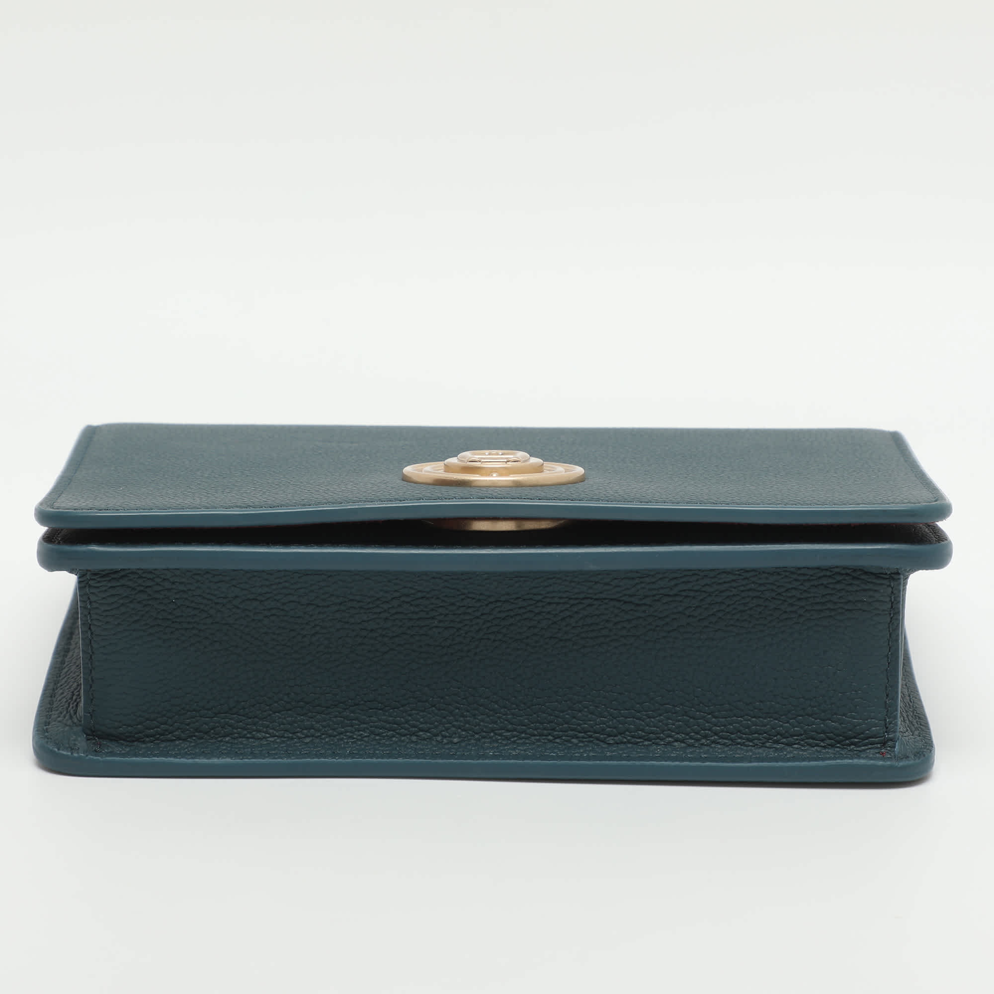 Aigner Leeloo Green Leather Shoulder Bag