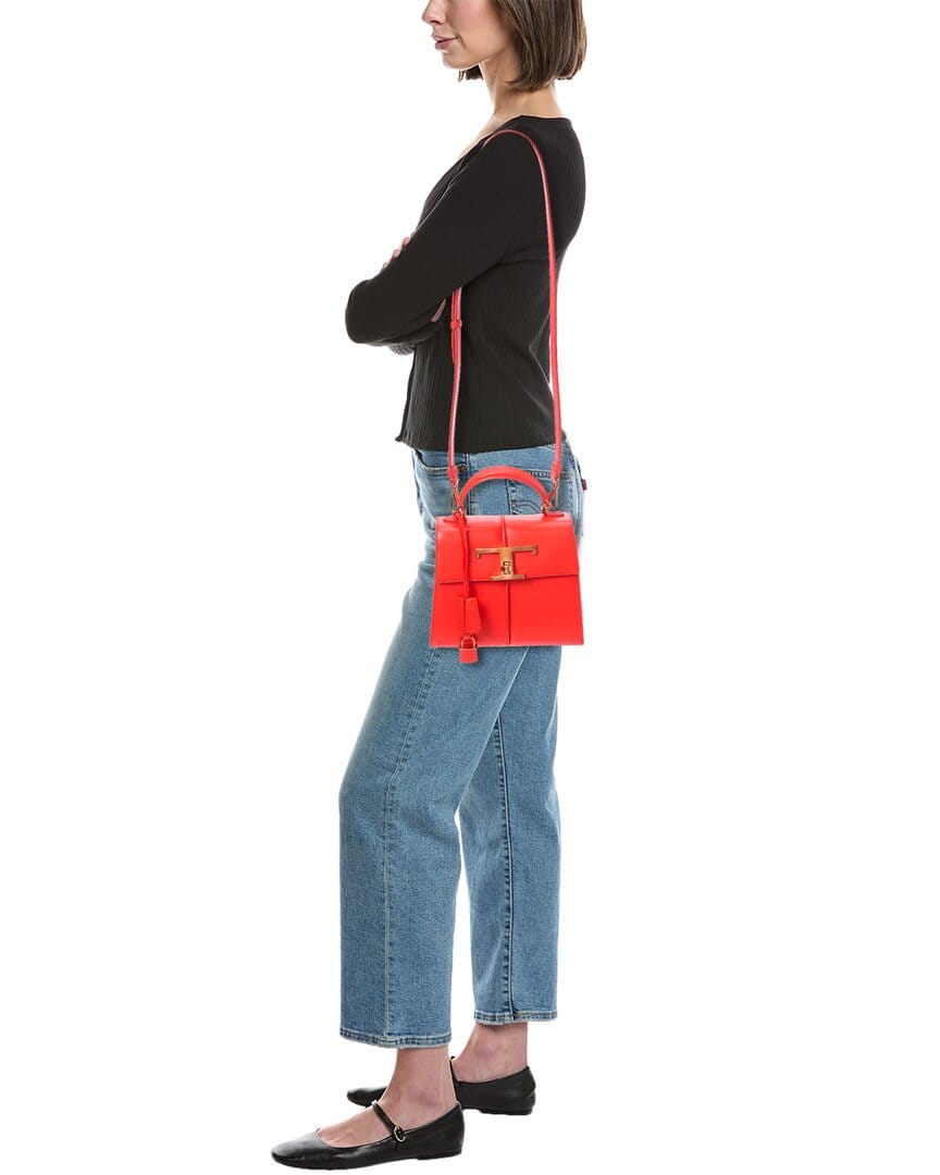 Tods Logo Leather Shoulder Bag