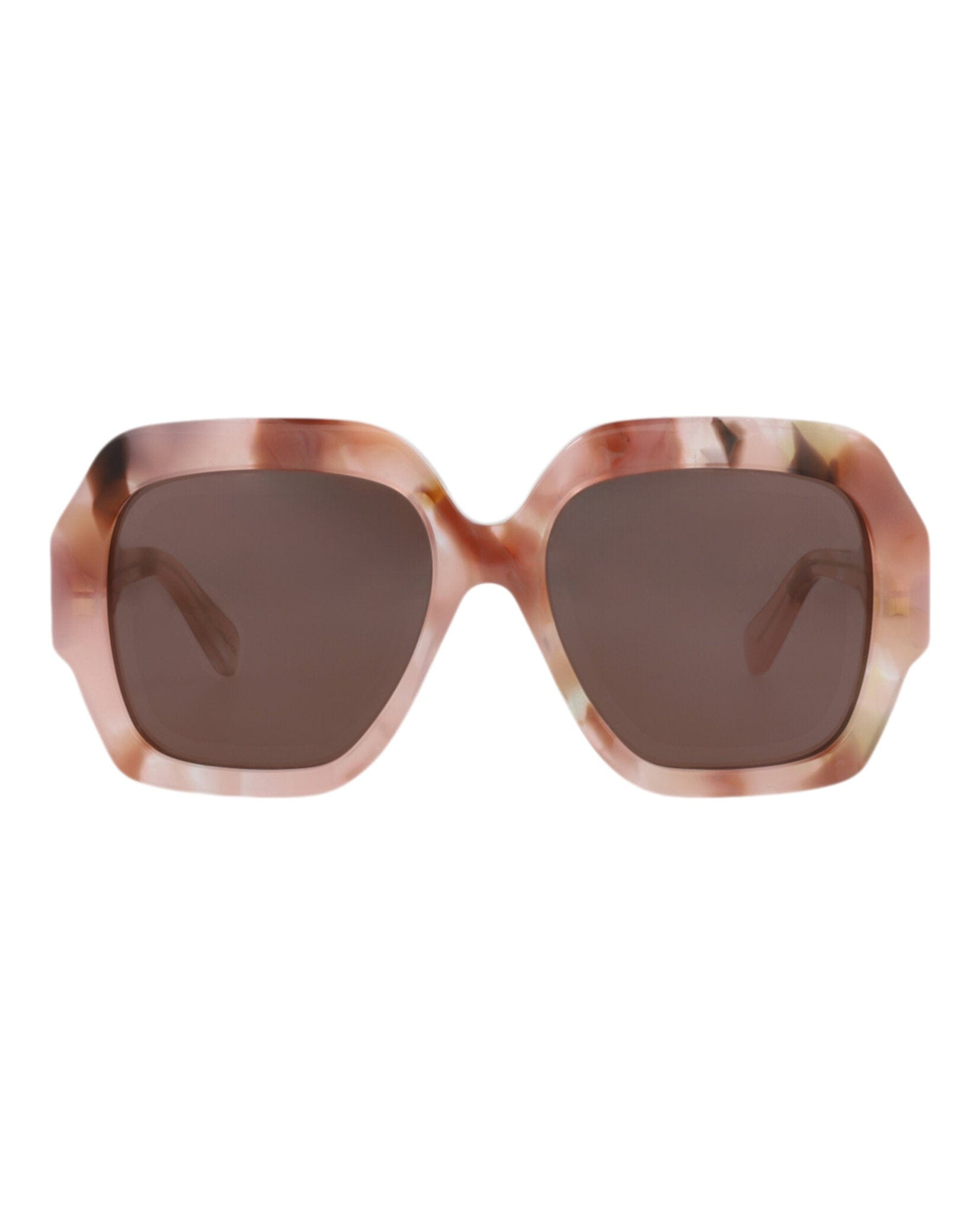 Fashion Chloé Womens Square/Rectangle Pink Pink Brown Fashion Designer Eyewear
