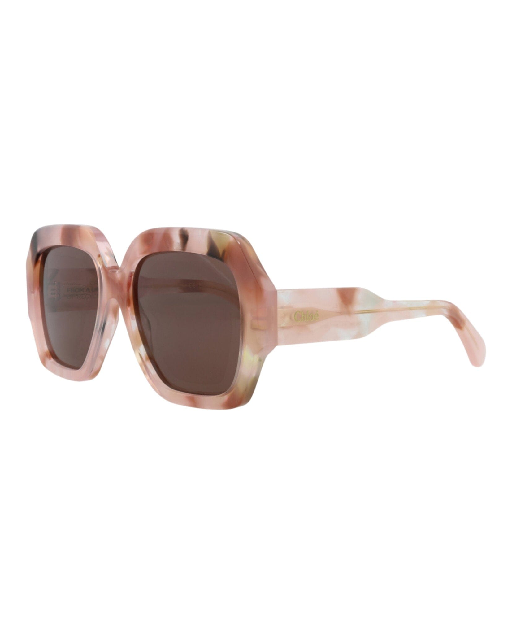 Fashion Chloé Womens Square/Rectangle Pink Pink Brown Fashion Designer Eyewear