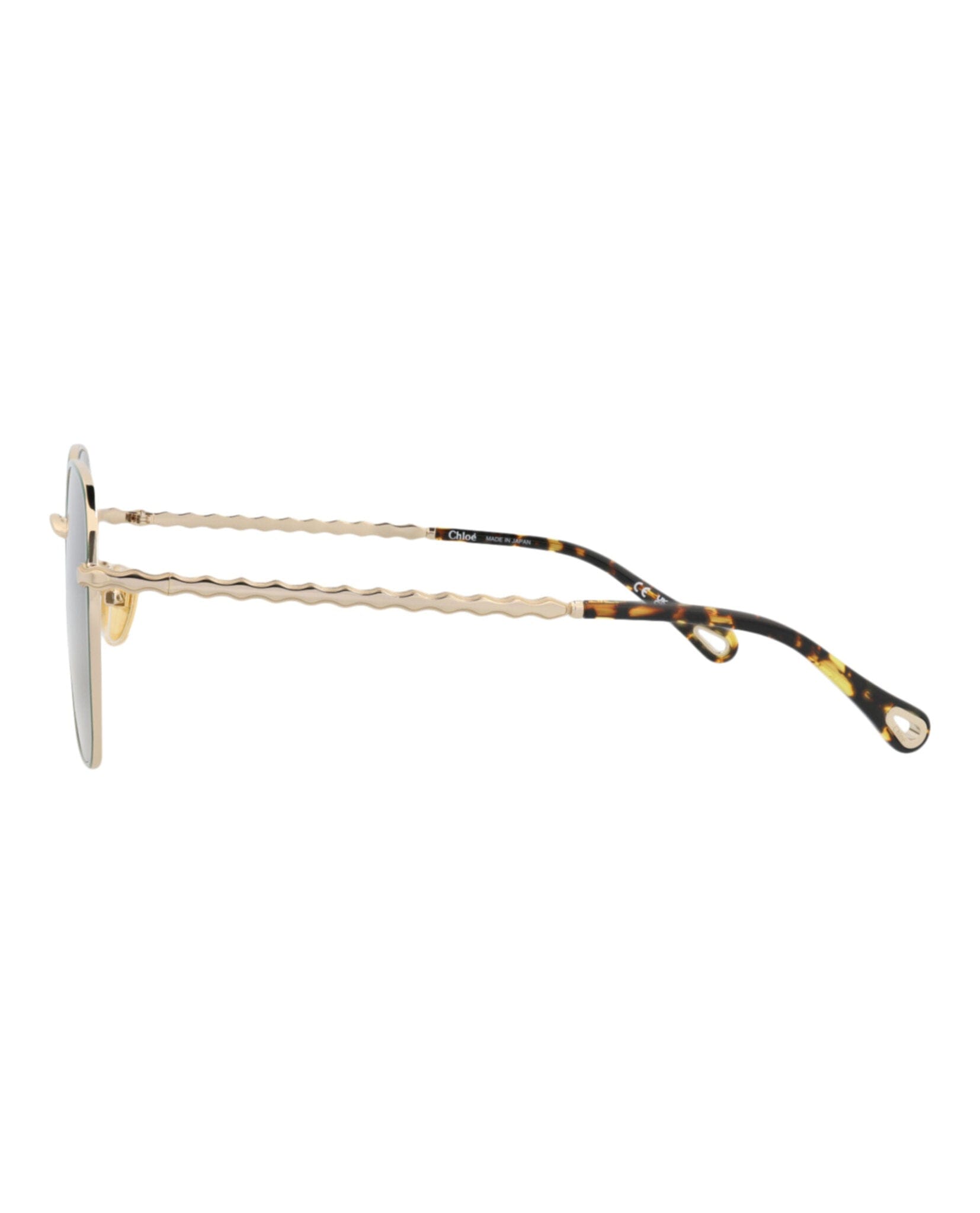 Fashion Chloé Womens Square/Rectangle Gold Gold Green Fashion Designer Eyewear