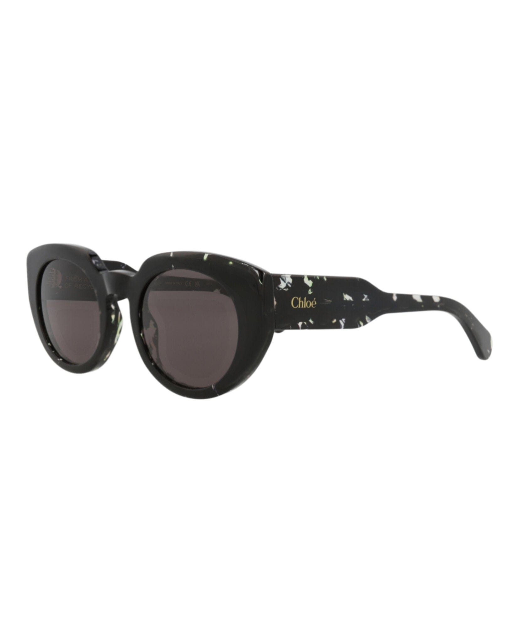 Fashion Chloé Womens Round/Oval Black Black Grey Fashion Designer Eyewear