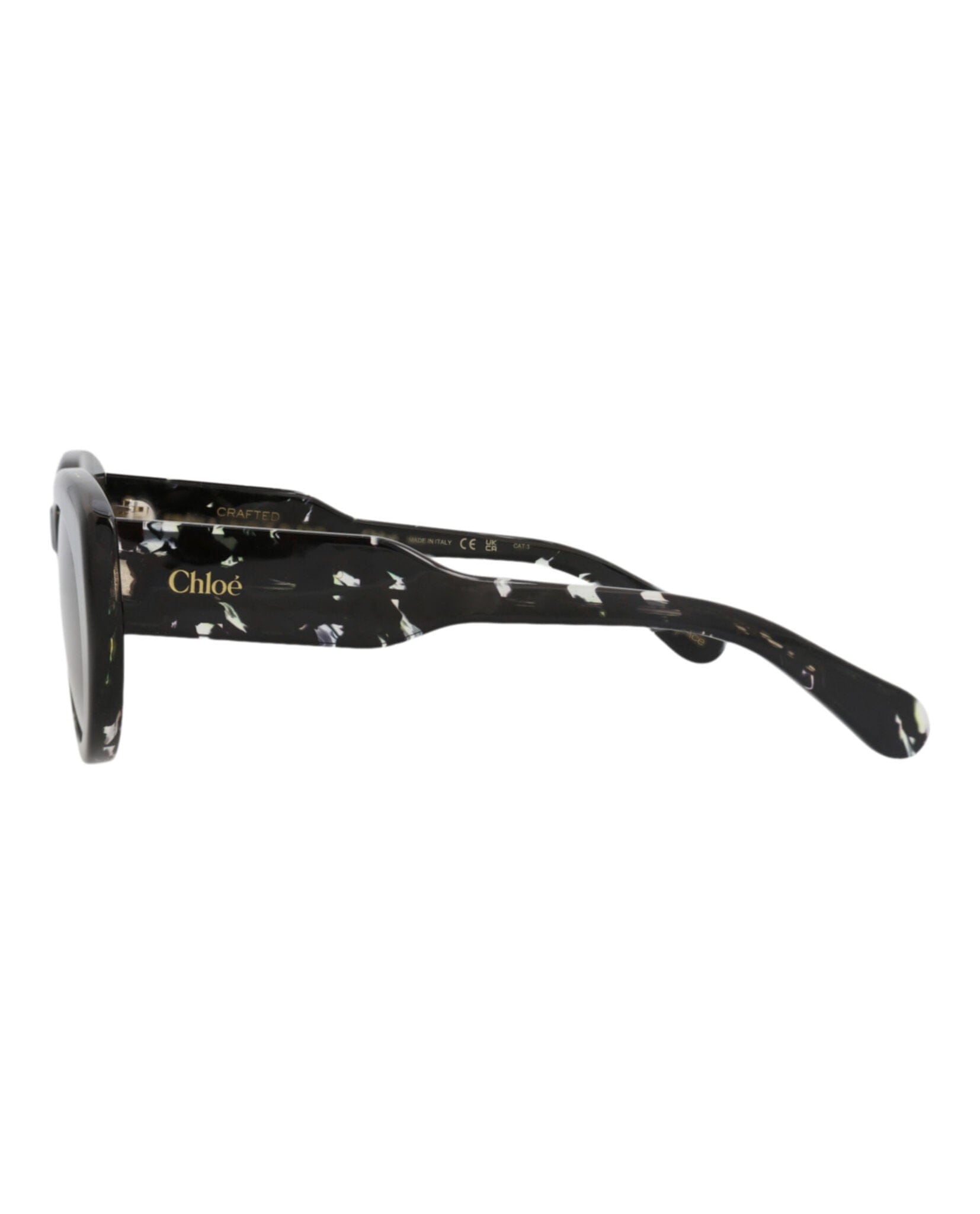 Fashion Chloé Womens Round/Oval Black Black Grey Fashion Designer Eyewear