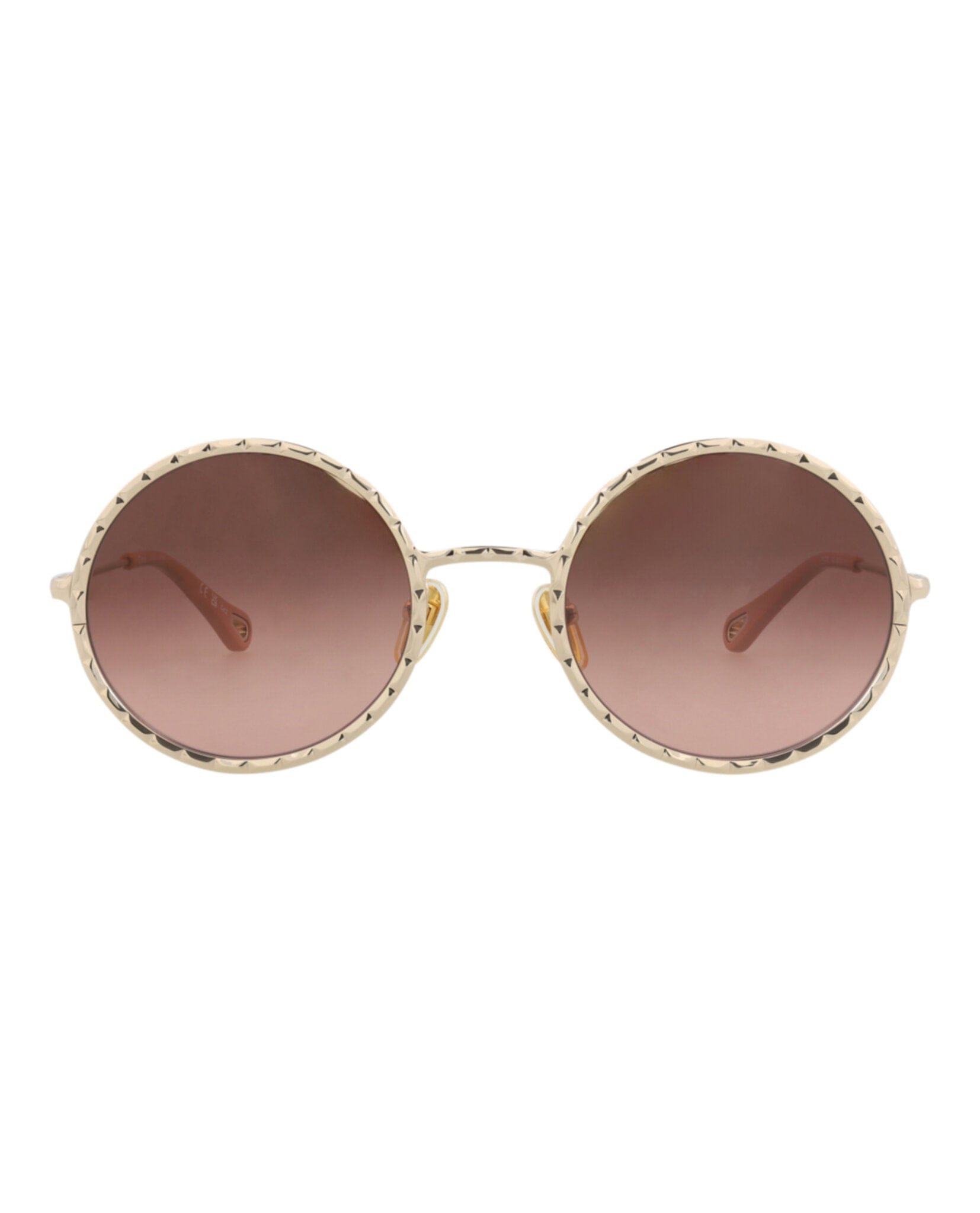 Fashion Chloé Womens Round/Oval Gold Gold Copper Fashion Designer Eyewear