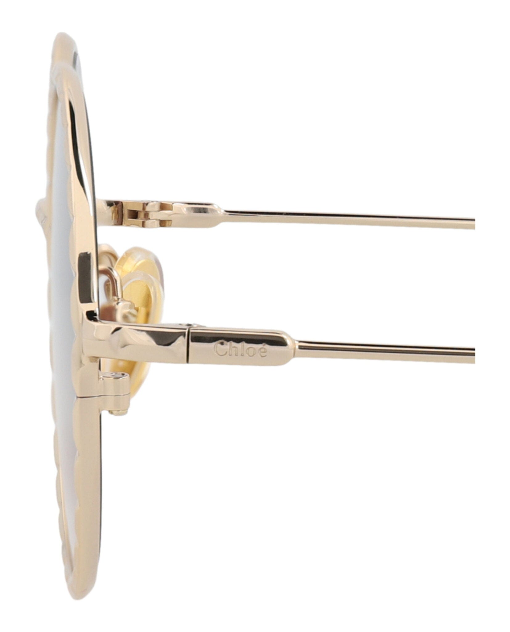 Fashion Chloé Womens Round/Oval Gold Gold Copper Fashion Designer Eyewear