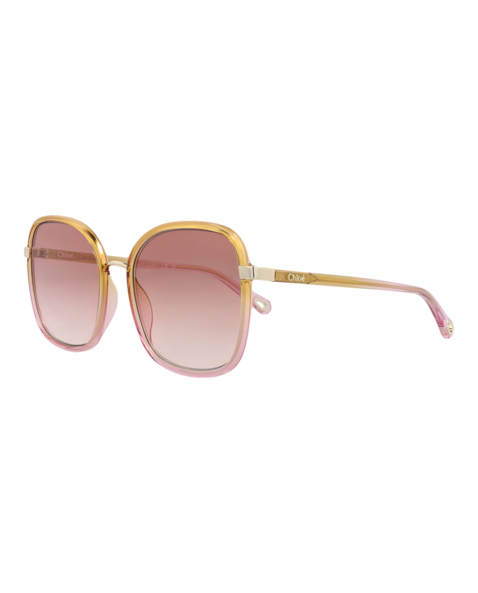 Fashion Chloé Womens Square/Rectangle Yellow Yellow Orange Fashion Designer Eyewear