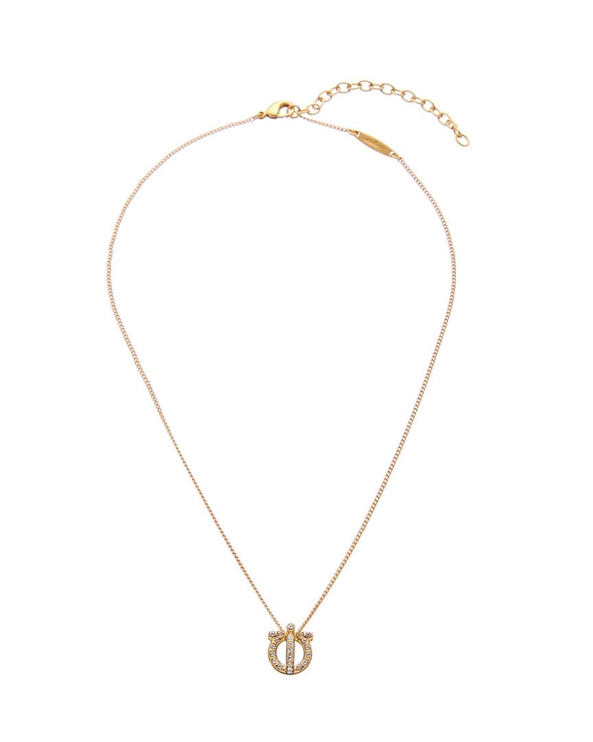 Ferragamo Gancini 3D Crystal Necklace