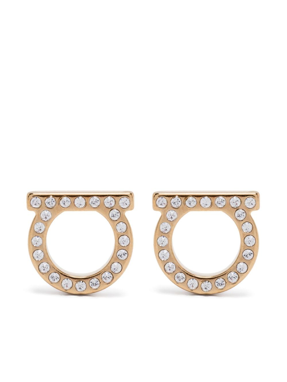 Ferragamo Crystal - Embellished Earrings — Gold