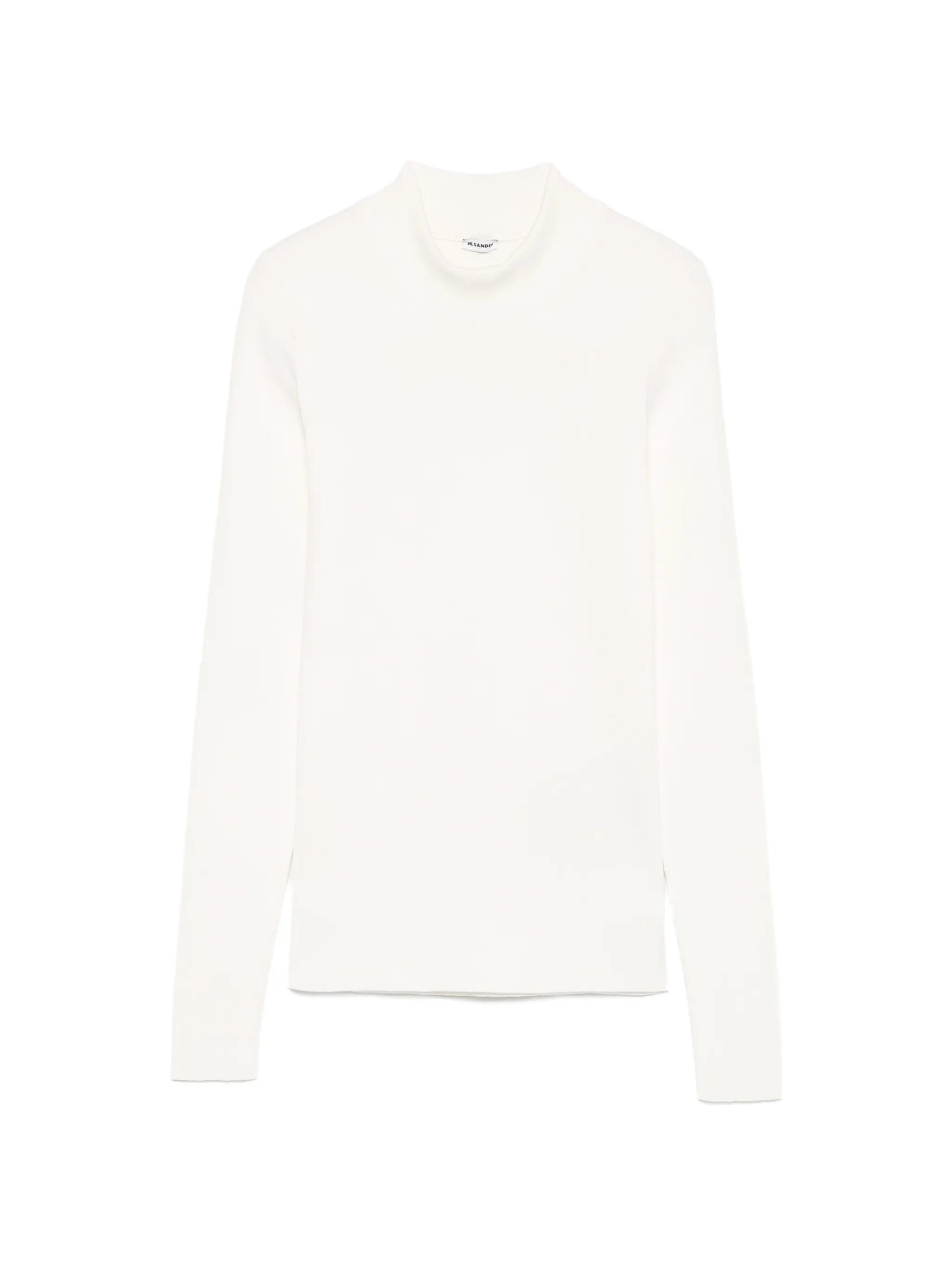 Jil Sander ribbed - knit mock - neck sweater
