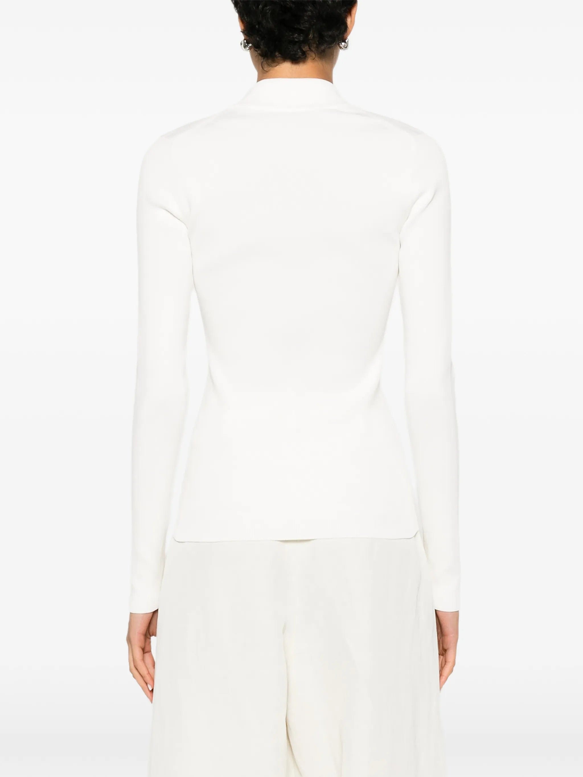 Jil Sander ribbed - knit mock - neck sweater