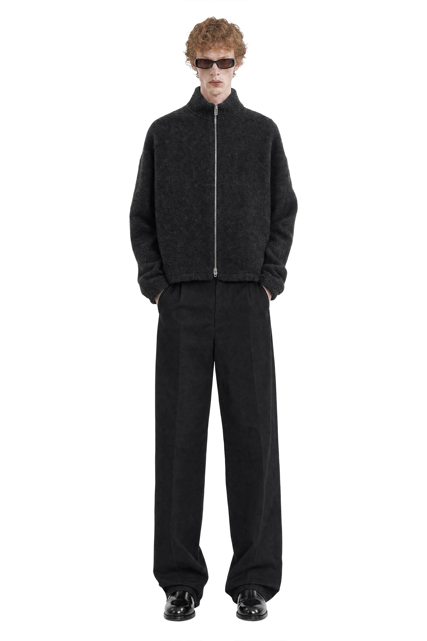JIL Sander Wool Fleece Zip - Up Sweatshirt