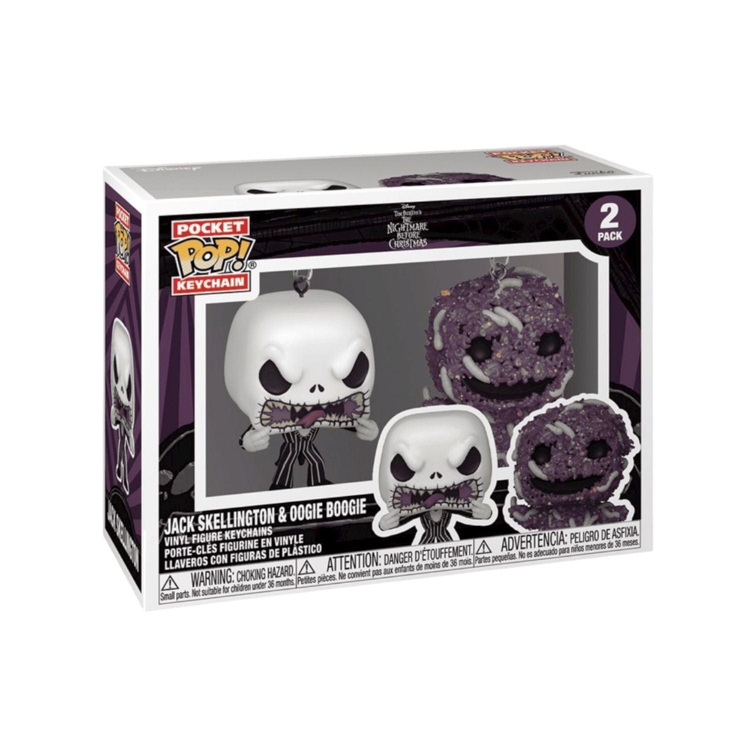 Funko Jack Skellington and Oogie Boogie 2 Pack Funko Pocket Pop Keychain! - The Nightmare Before Christmas