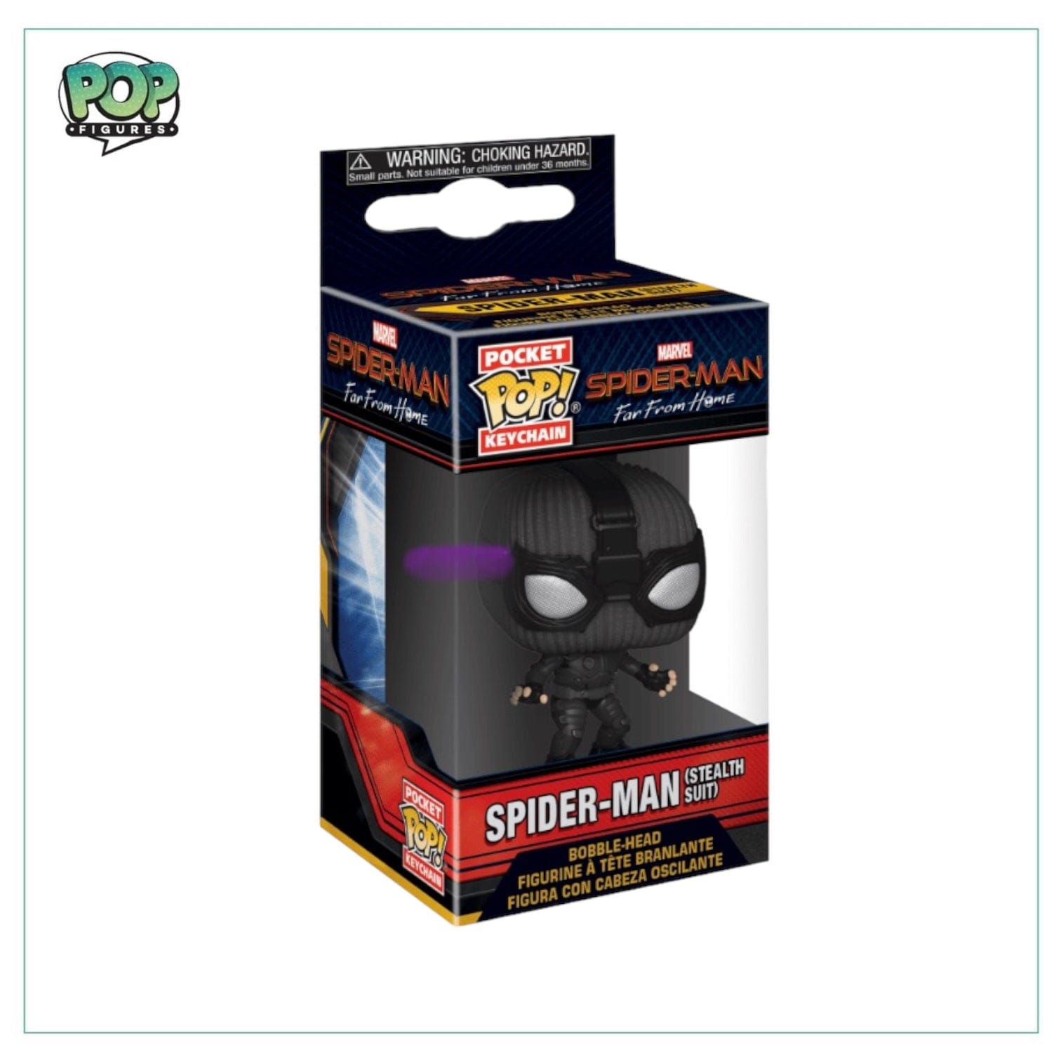 Funko Spider - Man (Stealth Suit) - Funko Pocket Pop! Keychain - Spider - man Far From Home