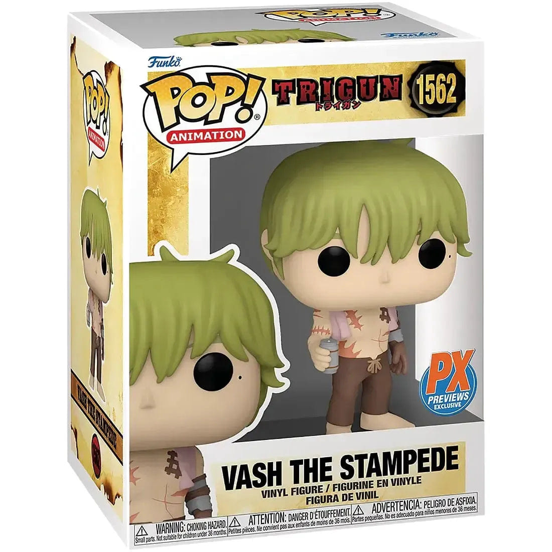 Funko Trigun - Shirtless Vash the Stampede Figure (4", Limited Edition 1 of 25,000) - Funko - Pop! Animation Series (1562), PREVIEWS Exclusive