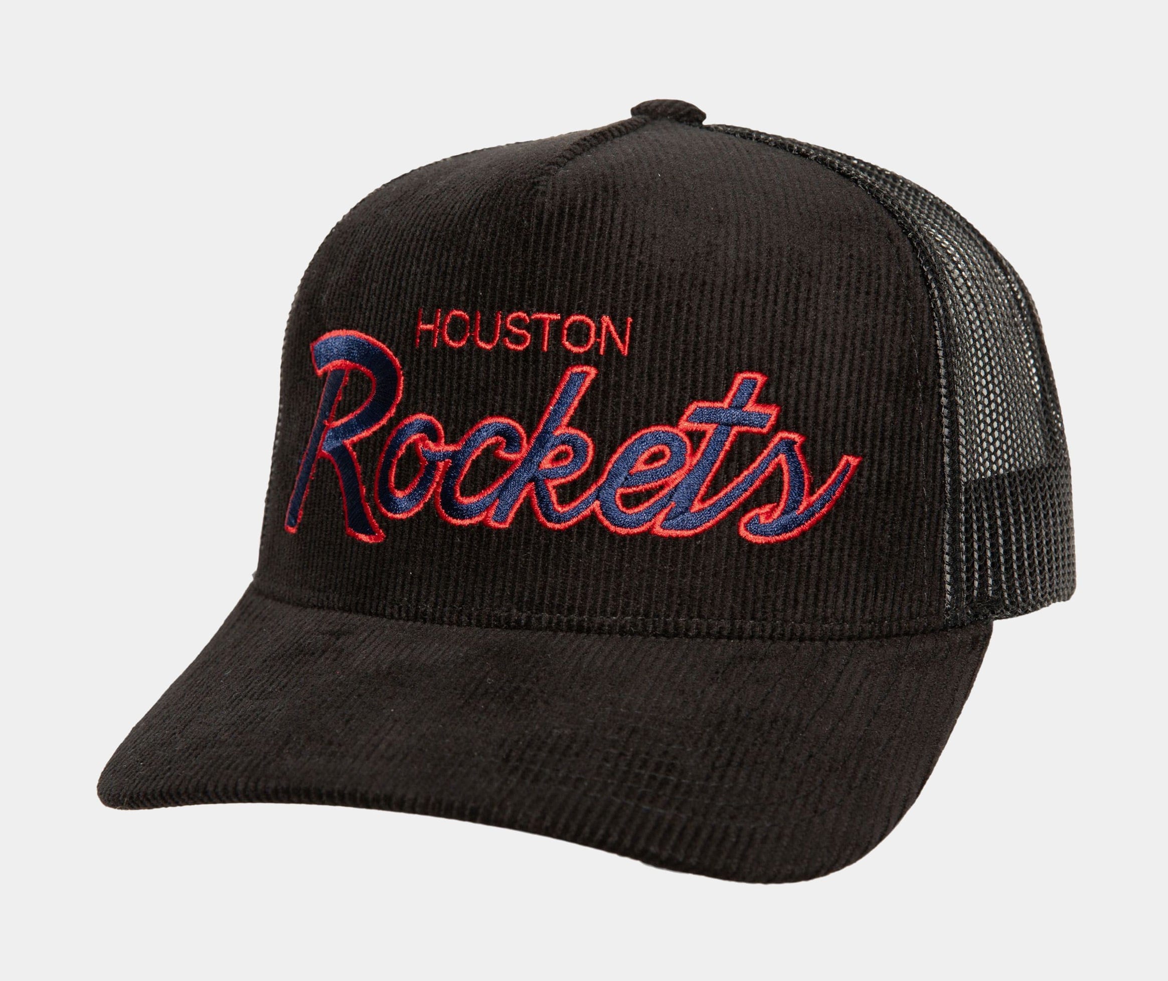 Mitchell & NESS Times Up Houston Rockets Trucker Mens Hat (Black/Red)