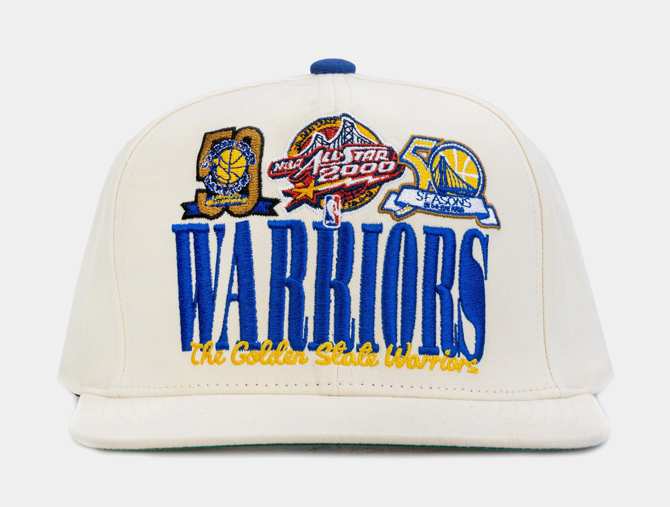 Mitchell & NESS Golden State Warriors Retro Snapback Mens Hat (Beige)