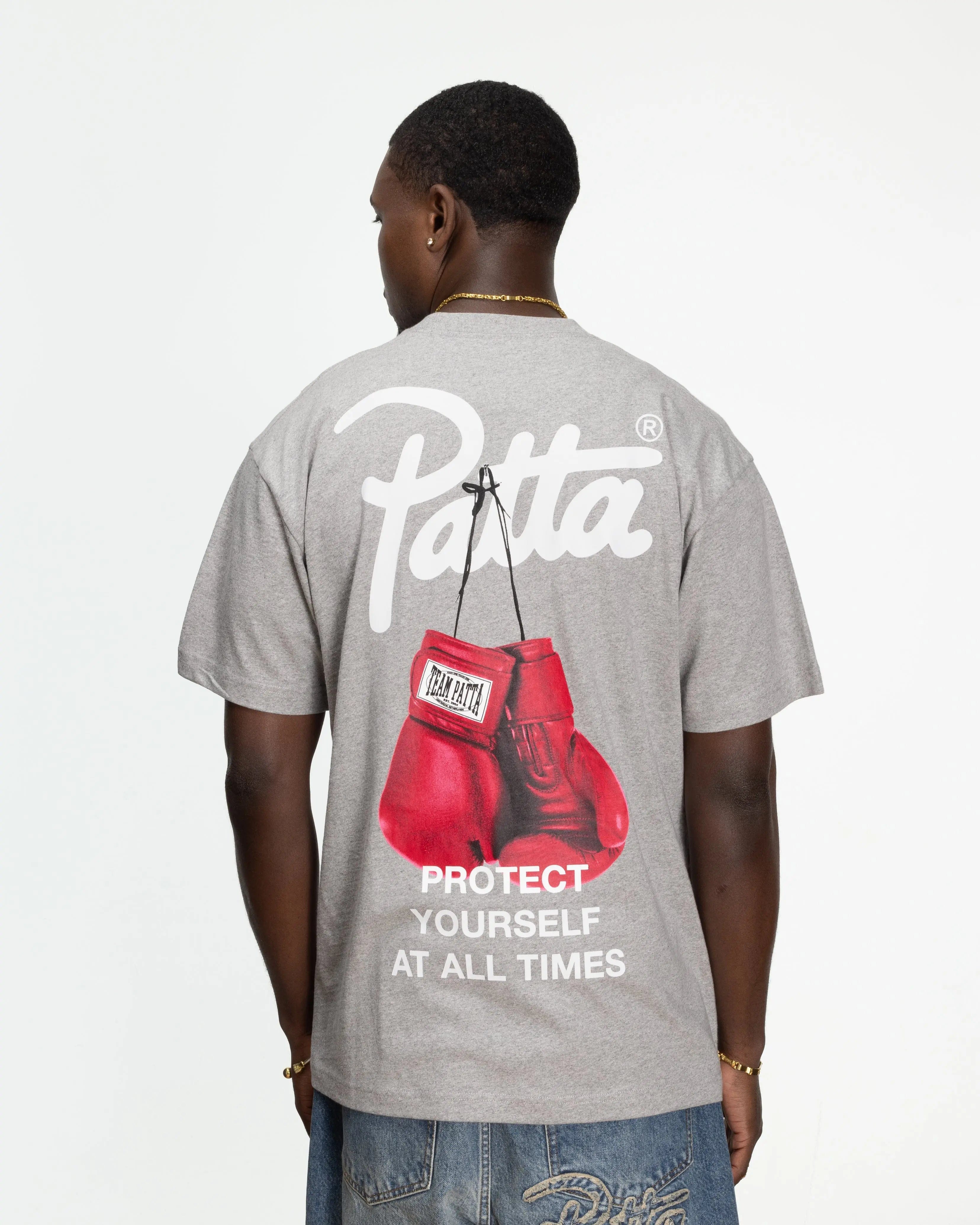 Patta Protect Yourself T - Shirt (Melange Grey)