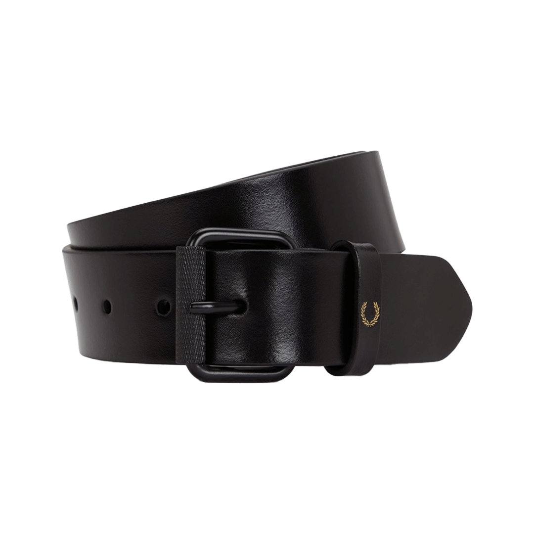 FRED PERRY CLASSIC LEATHER BELT BLACK