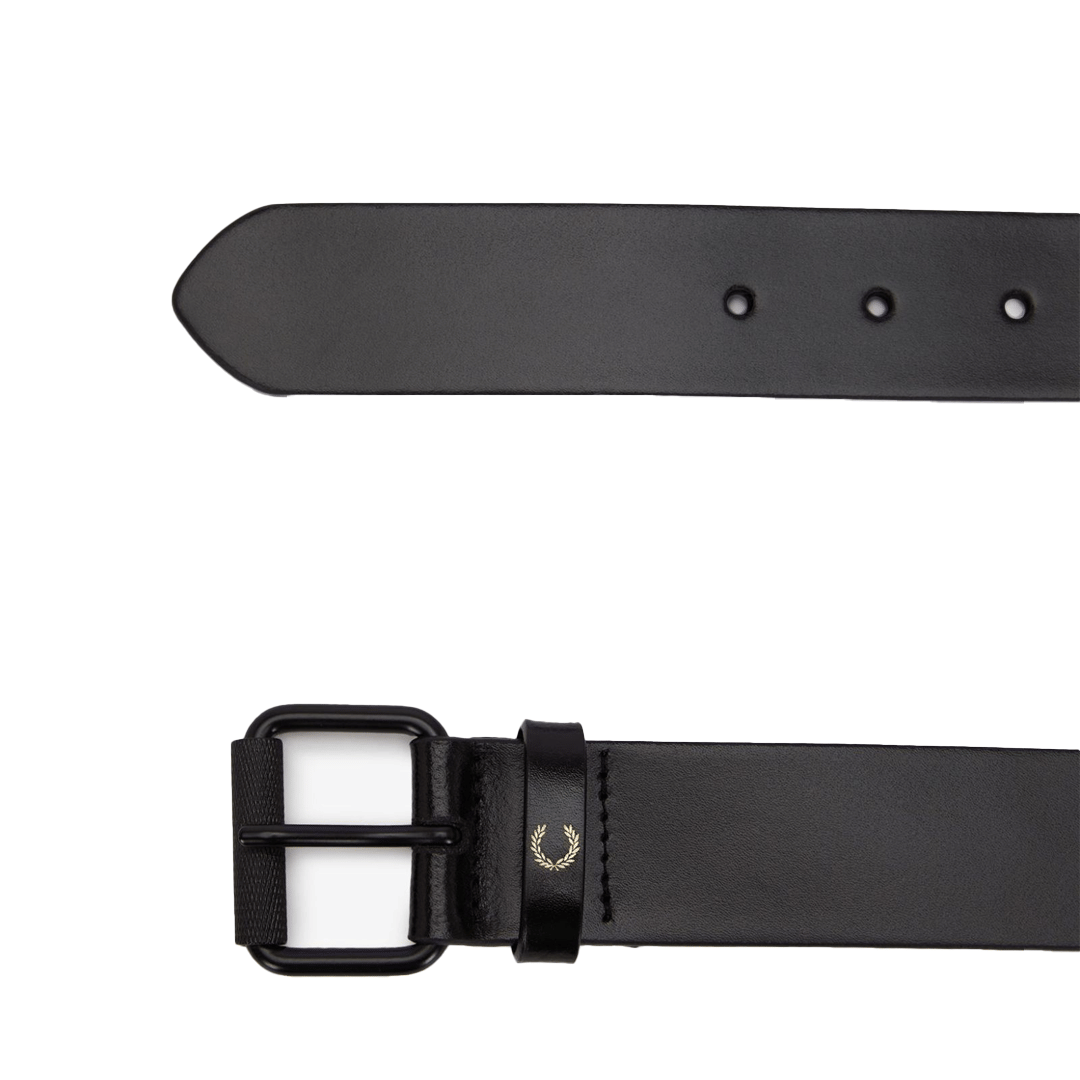 FRED PERRY CLASSIC LEATHER BELT BLACK