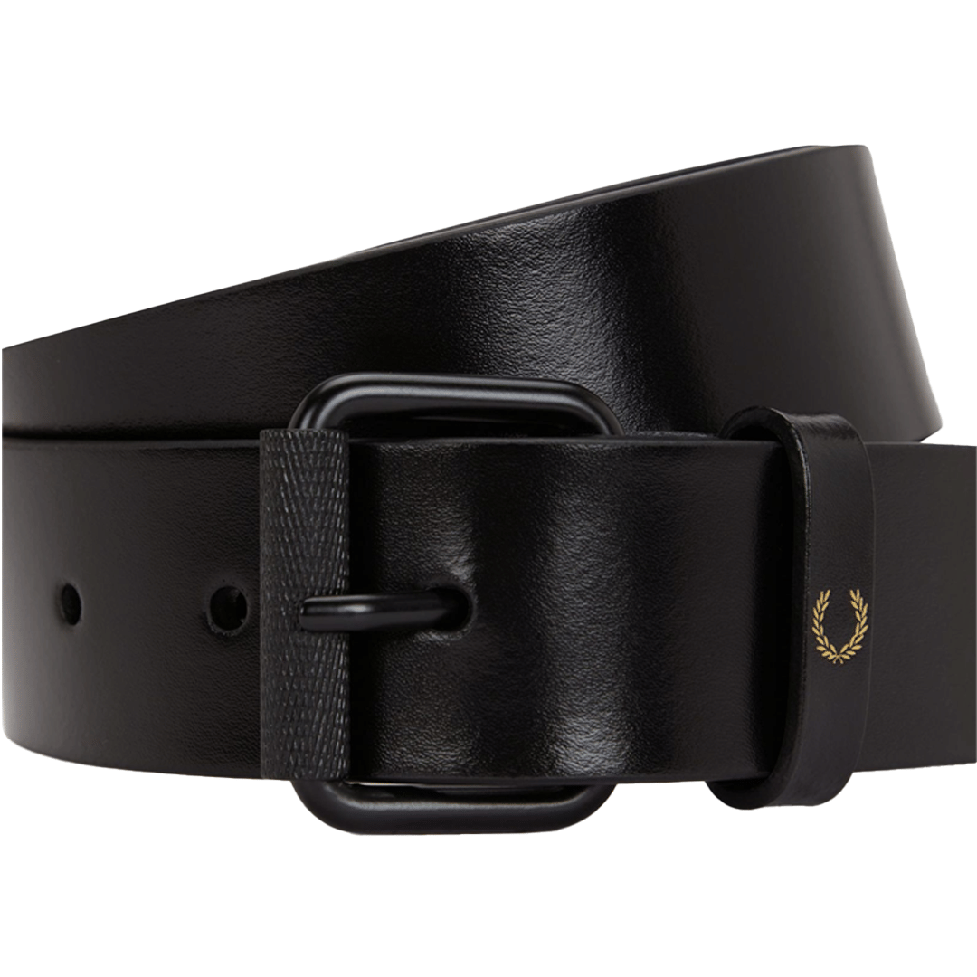 FRED PERRY CLASSIC LEATHER BELT BLACK