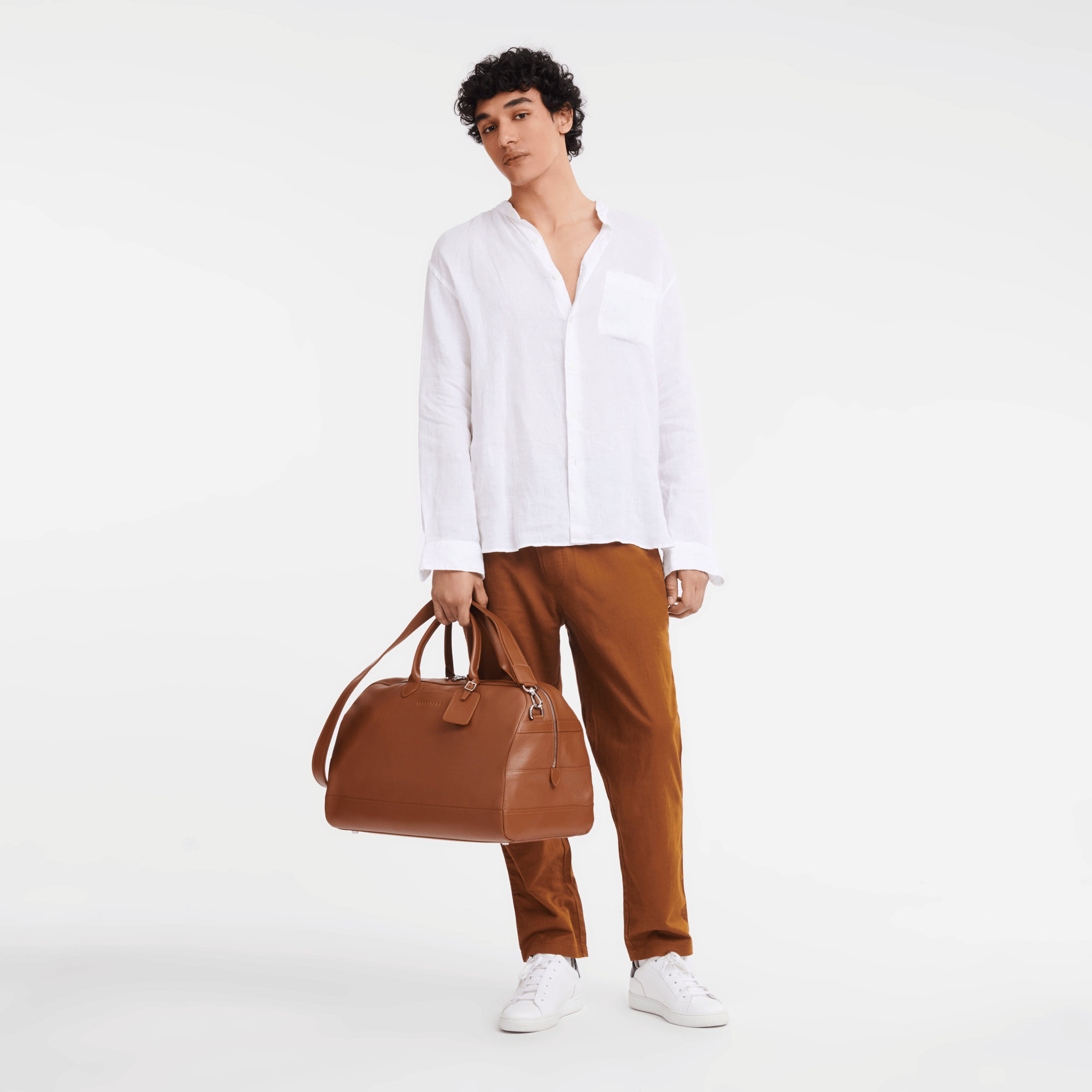 Long Champ Longchamp Le Foulonné L Travel bag Caramel