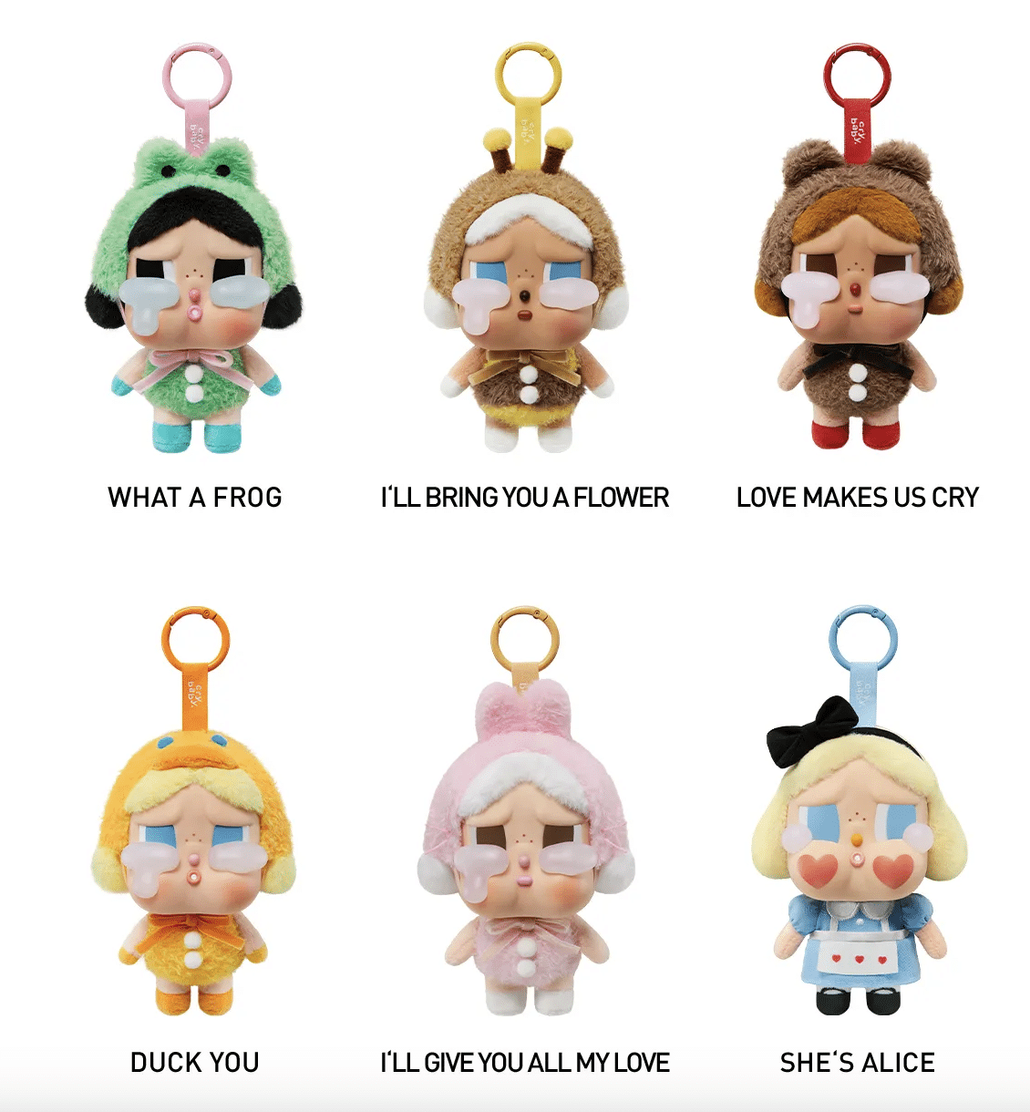 Pop Mart (labubu) Pop Mart CryBaby Crying Again Series Vinyl Face Plush Sealed Case (6 Blind Box)
