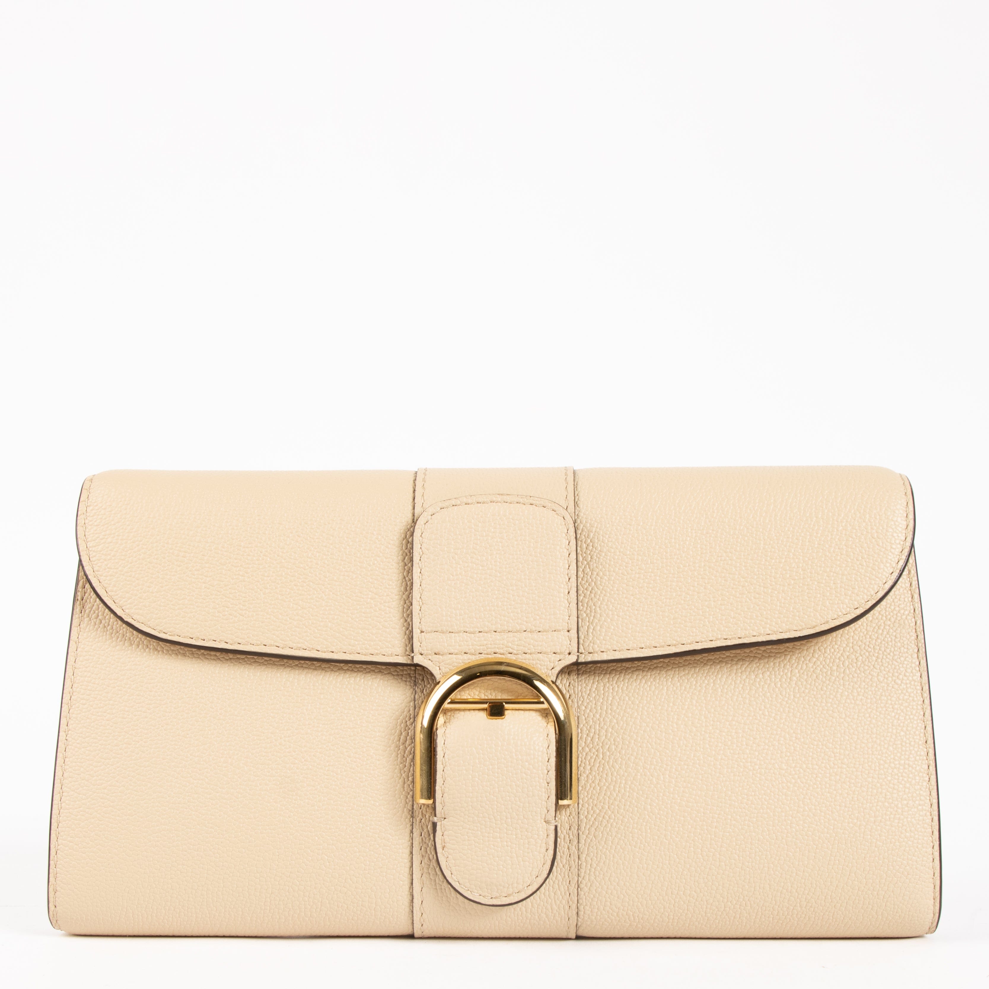 Delvaux Beige Brillant Long Chain Wallet