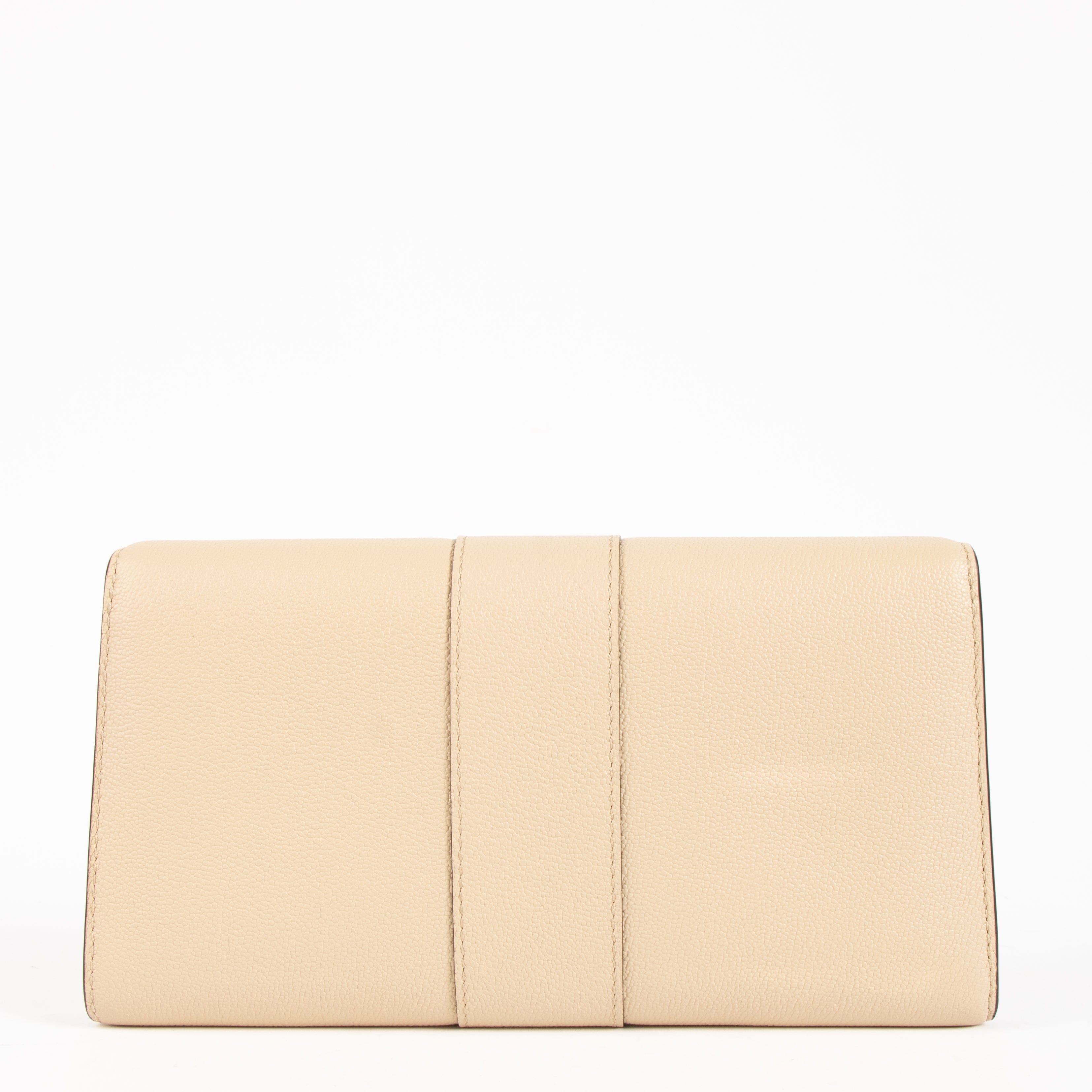 Delvaux Beige Brillant Long Chain Wallet