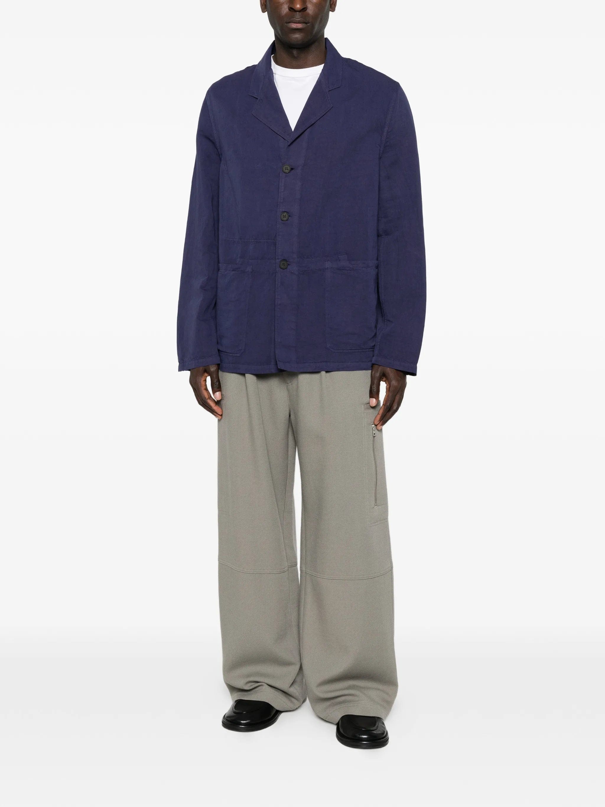 Studio Nicholson patch - pocket single - breasted jacket