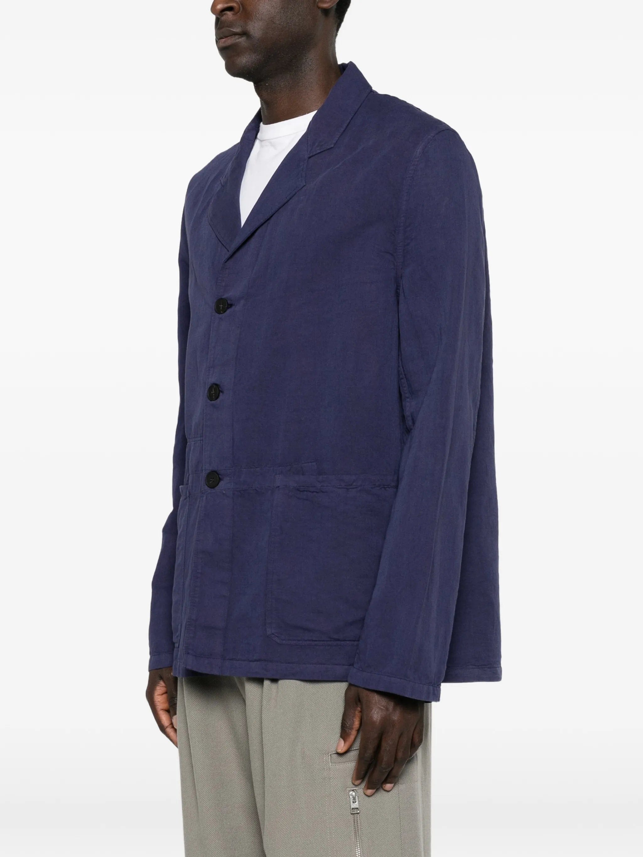 Studio Nicholson patch - pocket single - breasted jacket