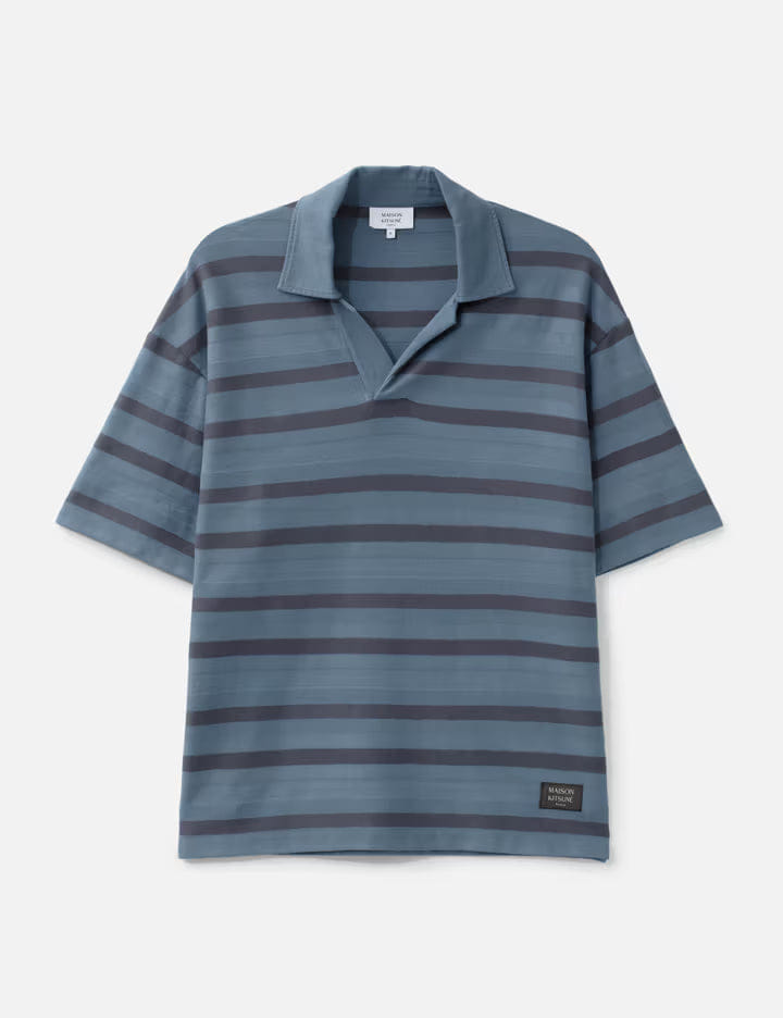 Maison Kitsuné Oversize Striped Polo
