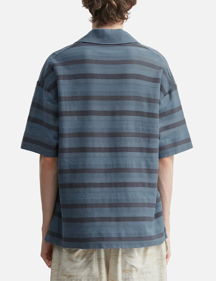 Maison Kitsuné Oversize Striped Polo