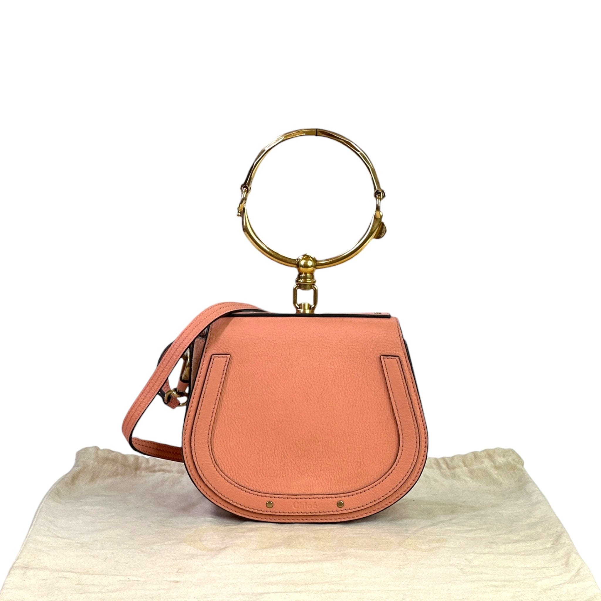 Chloé Nile Bracelet Bag Small Pink Leather