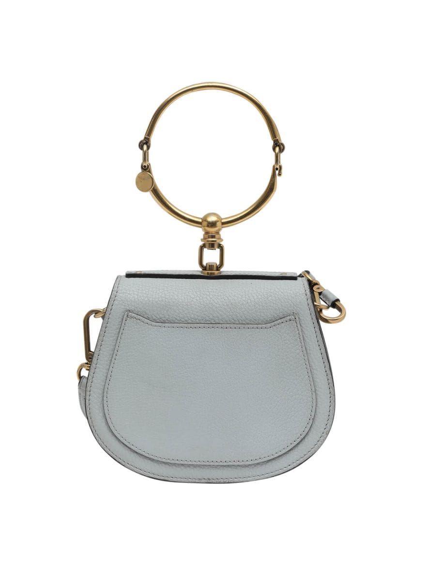 Chloe Leather & Suede Small Nile Bracelet Bag with Strap