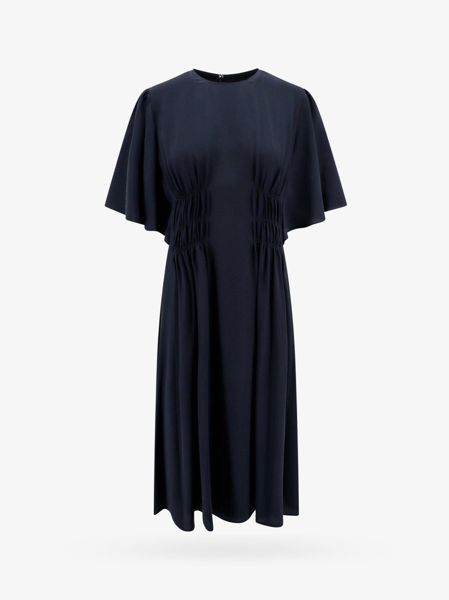 Chloe Silk dress with frontal drapery