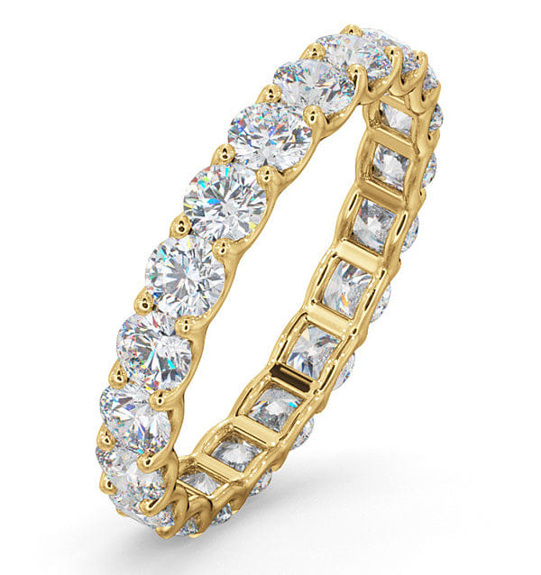 Chloe Lab Diamond Eternity Ring 18K Gold Claw Set 2.00ct G/Vs
