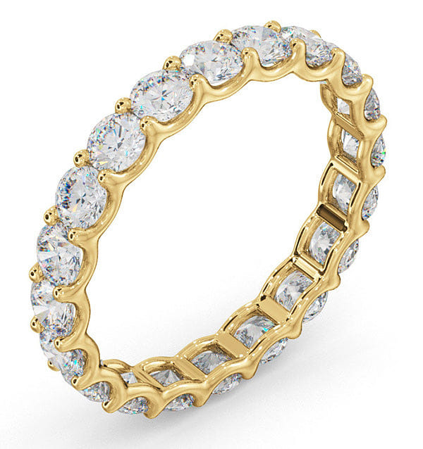 Chloe Lab Diamond Eternity Ring 18K Gold Claw Set 2.00ct G/Vs