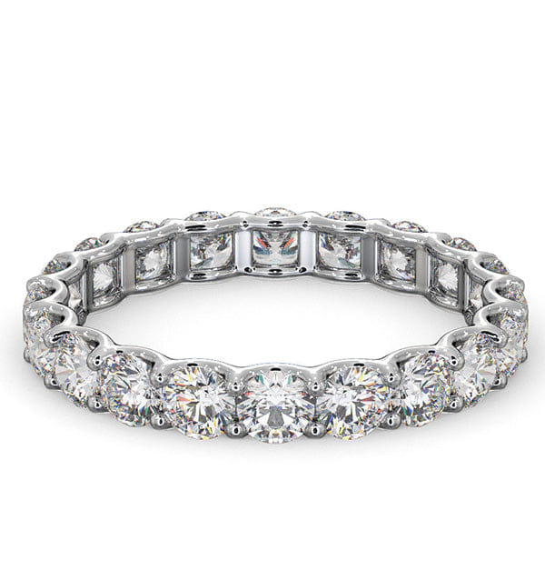 Chloe Lab Diamond Eternity Ring 18K White Gold Claw Set 2.00ct G/Vs