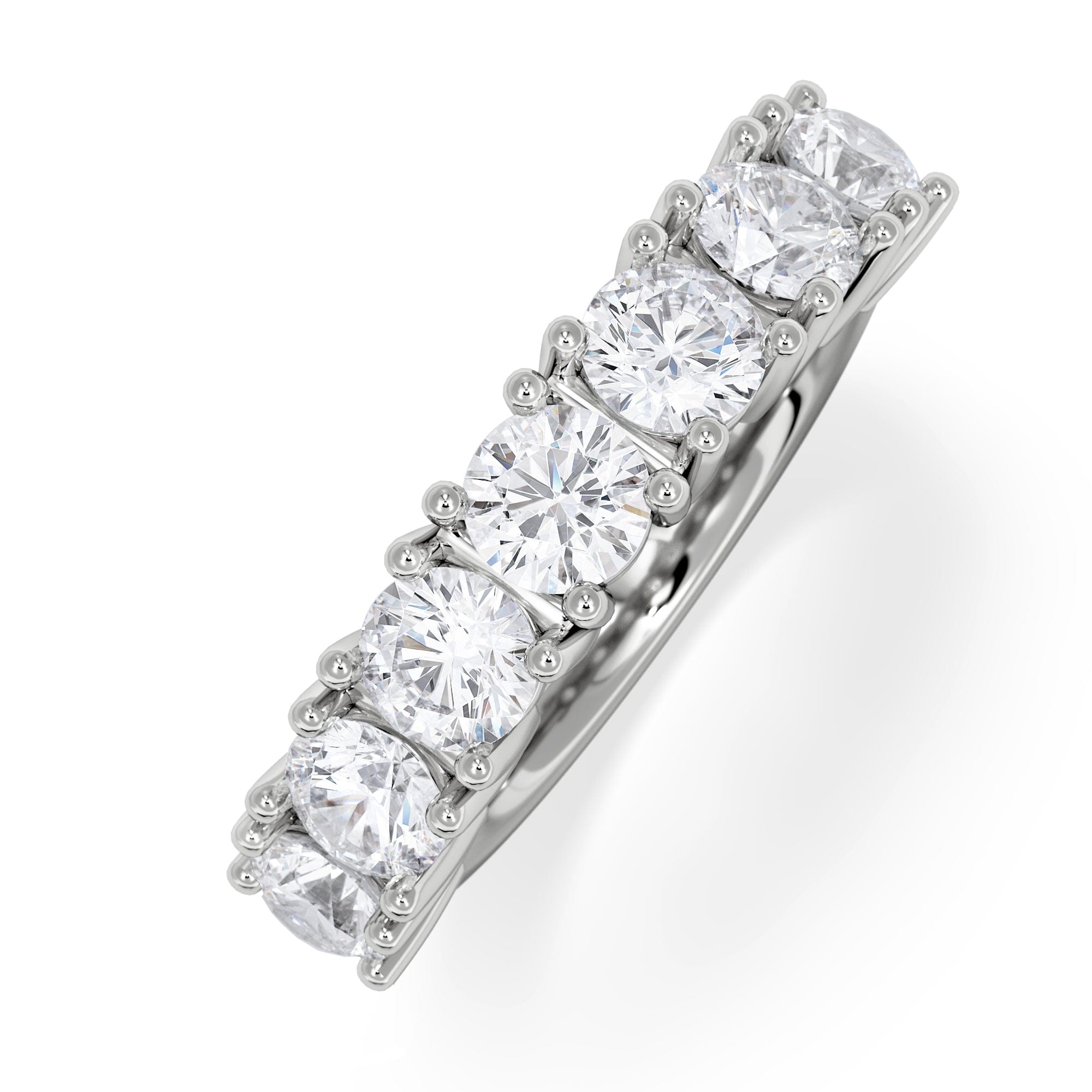 Chloe 7 Stone Lab Diamond Eternity Ring 2.00CT F/VS in 9K White Gold