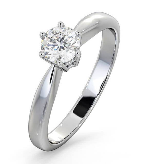 Chloe Certified 0.50CT Chloe High Platinum Engagement Ring G/SI1