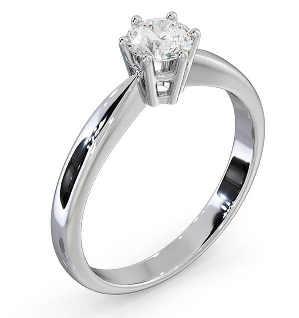 Chloe Certified 0.50CT Chloe High Platinum Engagement Ring G/SI1