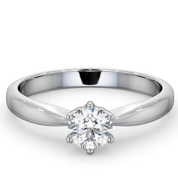 Chloe Certified 0.50CT Chloe High Platinum Engagement Ring G/SI1