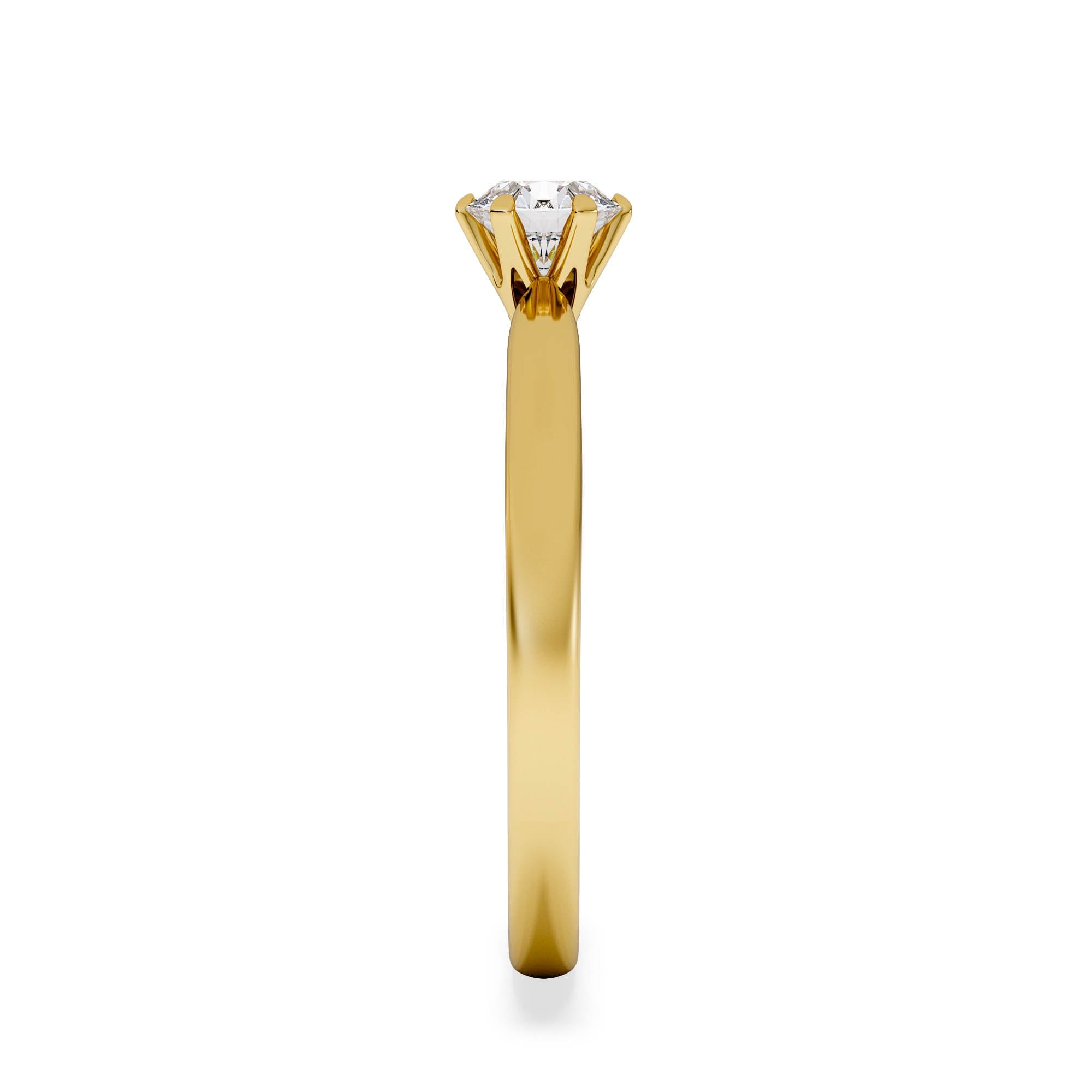 Chloe Certified 0.50CT Chloe Low 18K Gold Engagement Ring E/VS2