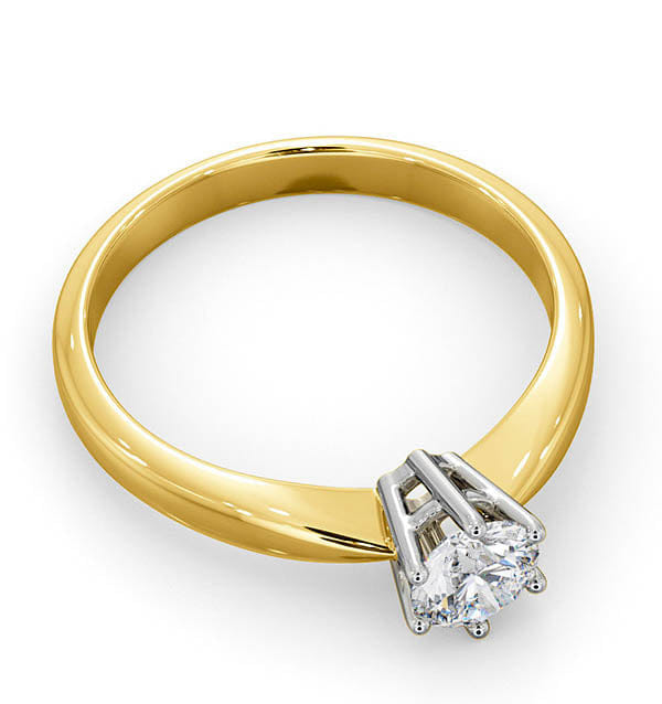 Chloe Certified 0.50CT Chloe High 18K Gold Engagement Ring G/SI1